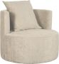 LABEL51 Fauteuil Evy Beige Fluweel 65 Cm - Thumbnail 1