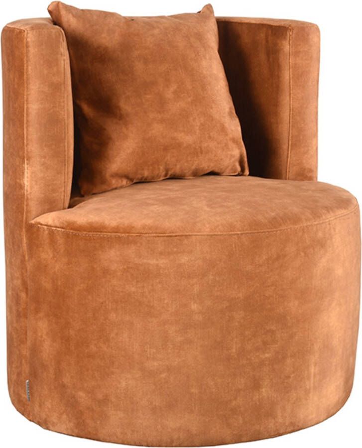 LABEL51 | Fauteuil Evy Naturel Velours | Zitmeubels woonkamer | Fauteuil - Foto 5