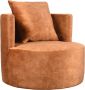 LABEL51 Fauteuil Evy 90x90x75 Cm Naturel Velours - Thumbnail 1