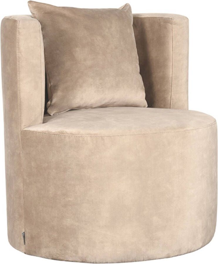 LABEL51 Fauteuil Evy 65x65x75 Cm Naturel Velours