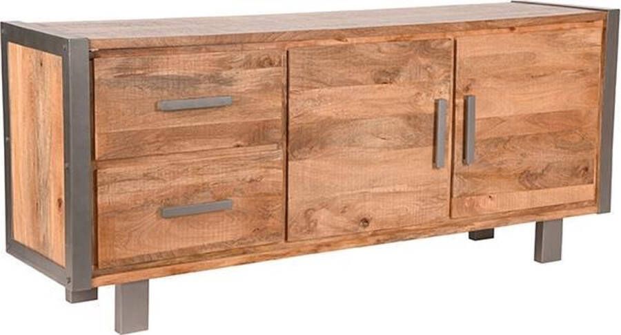 LABEL51 Dressoir Factory Rough Mangohout Vintage Metaal