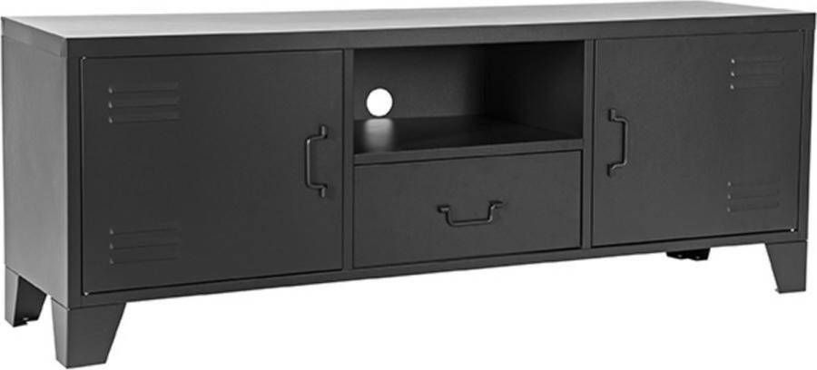 LABEL51 Tv-meubel Fence Zwart Metaal 150cm Breed