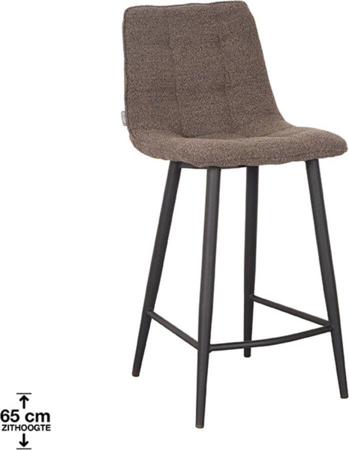 LABEL51 D Barkruk Jelt Bruin Boucle 42x46x92 Cm