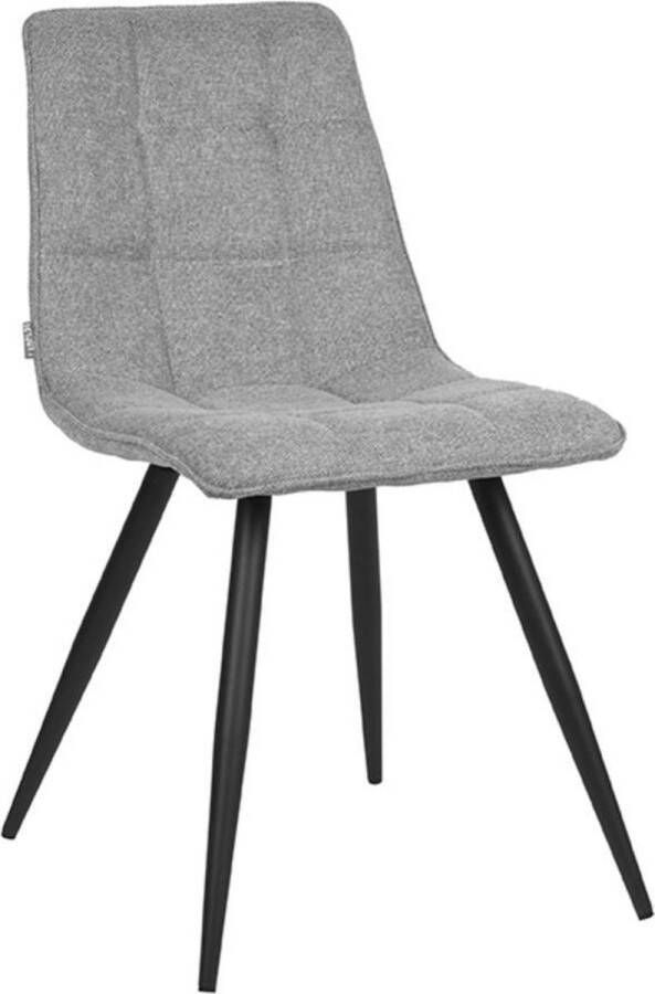 LABEL51 Eetkamerstoel Jelt Zinc Weave Zwart Metaal