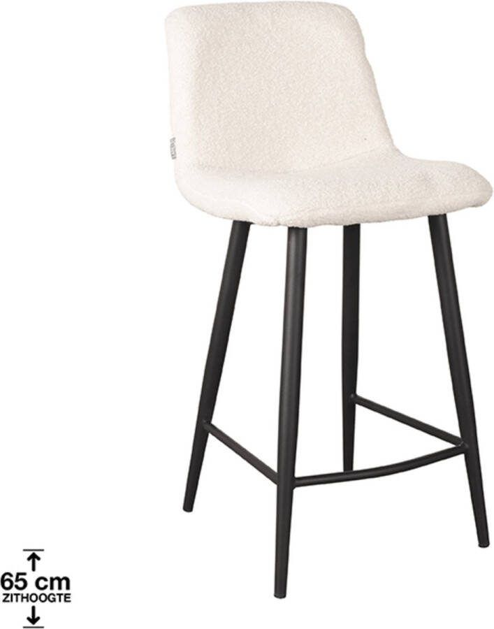 LABEL51 Barkruk Jep Teddy Ivory (zithoogte 65cm)
