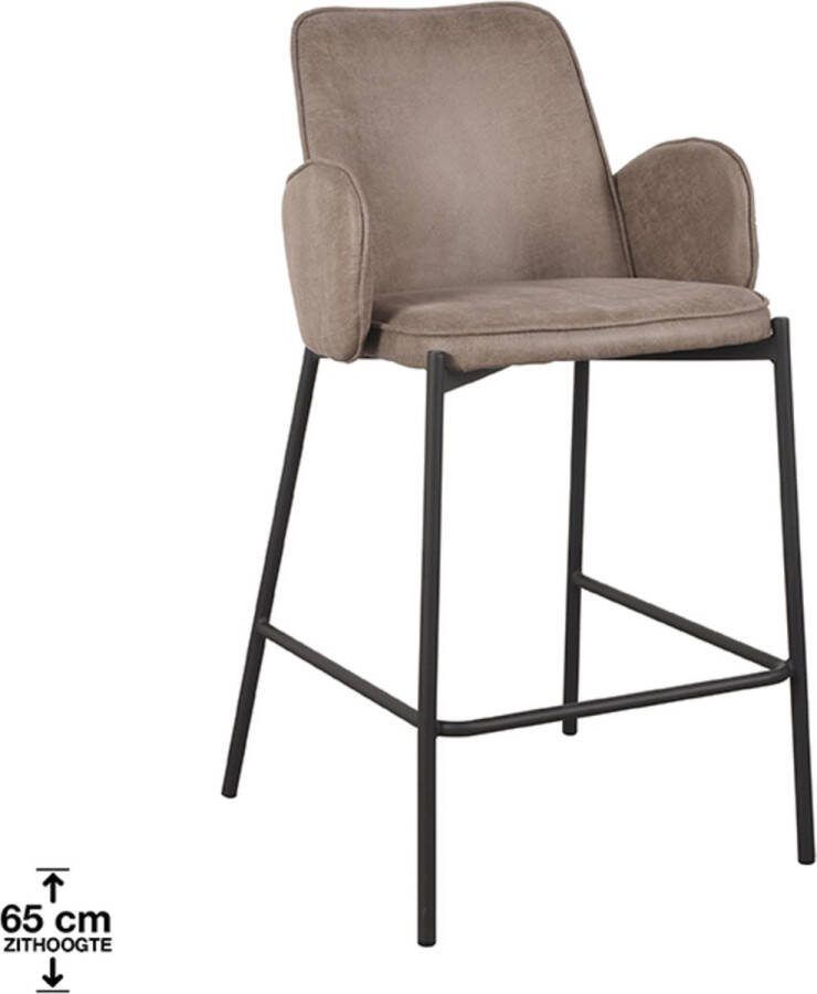 LABEL51 | Barkruk Joni Taupe | Zitmeubels eetkamer | Barstoel