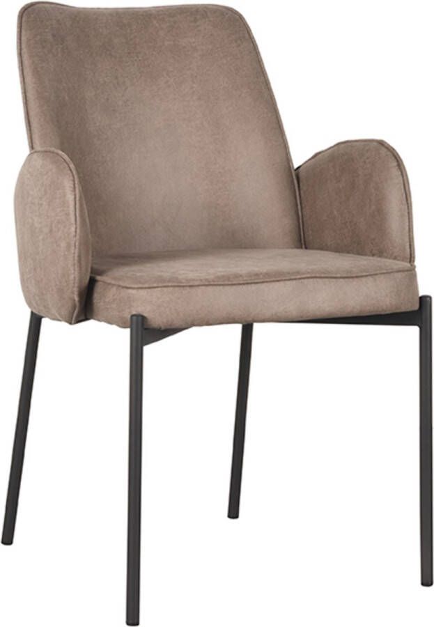 LABEL51 Joni Eetkamerstoel Naturel Microfiber