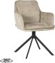 LABEL51 Draaibare Eetkamerstoel Joy Elegance stof Beige - Thumbnail 1