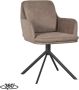 LABEL51 Draaibare Eetkamerstoel Joy Micro Suede Taupe - Thumbnail 1