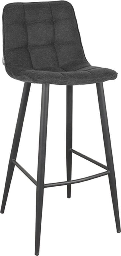 LABEL51 Barkruk 'Jelt' Weave kleur Antraciet (zithoogte 78cm)
