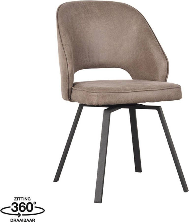 LABEL51 | Eetkamerstoel Lewis Taupe | Zitmeubels eetkamer | Eetkamerstoel