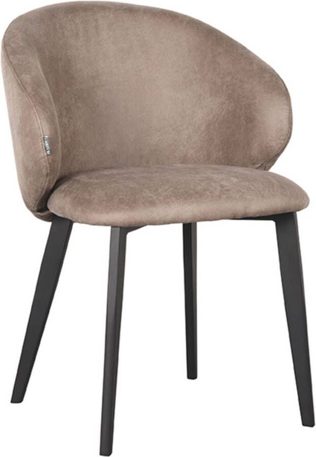 LABEL51 Logan Eetkamerstoel Naturel Micro Suede
