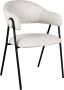 LABEL51 Eetkamerstoel Lowen 58x60x84 Cm Ecru Boucle - Thumbnail 1