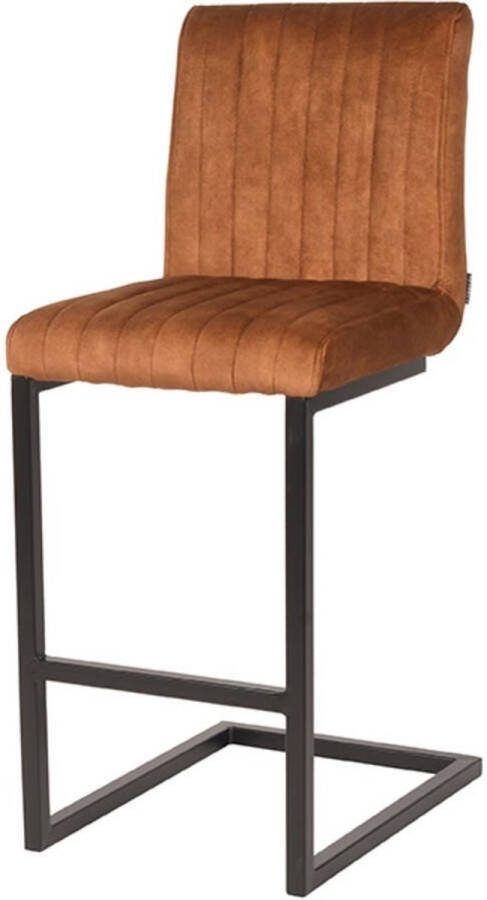 LABEL51 Barkruk Milo Velvet Oker (zithoogte 66cm)