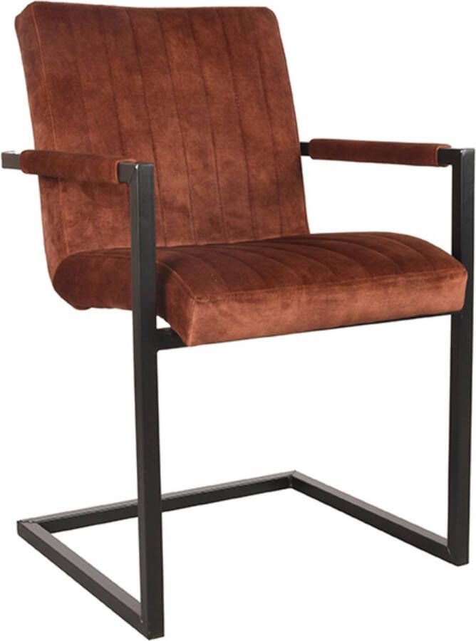 LABEL51 Milo Eetkamerstoel Bruin Velours