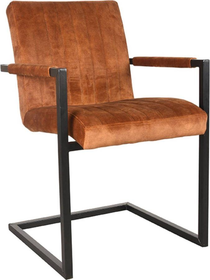 LABEL51 Eetkamerstoel Milo Oker Velours