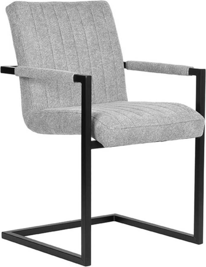 LABEL51 Eetkamerstoel Milo Zinc Weave Zwart Metaal