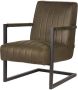 LABEL51 Fauteuil Milo Army Microvezel Zwart Metaal - Thumbnail 2