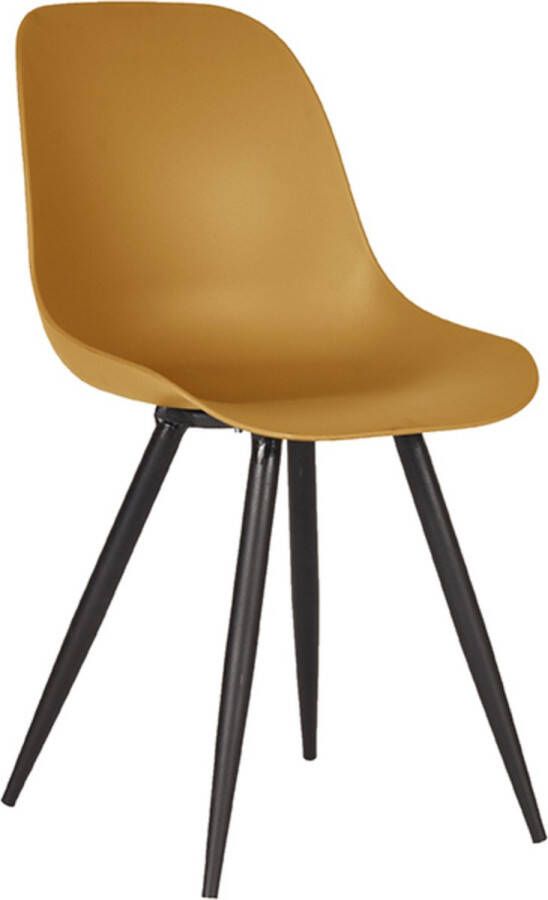 LABEL51 | Eetkamerstoel Monza Oker Kunststof | Zitmeubels eetkamer | Eetkamerstoel