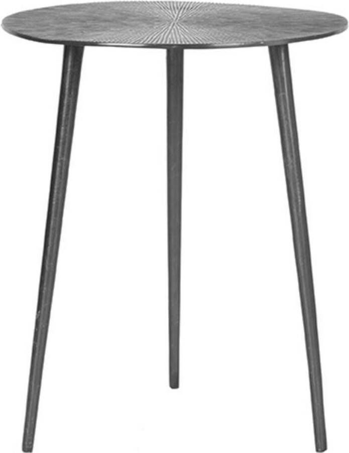 LABEL51 Nobby Bijzettafel voor binnen Grijs Metaal 40 cm