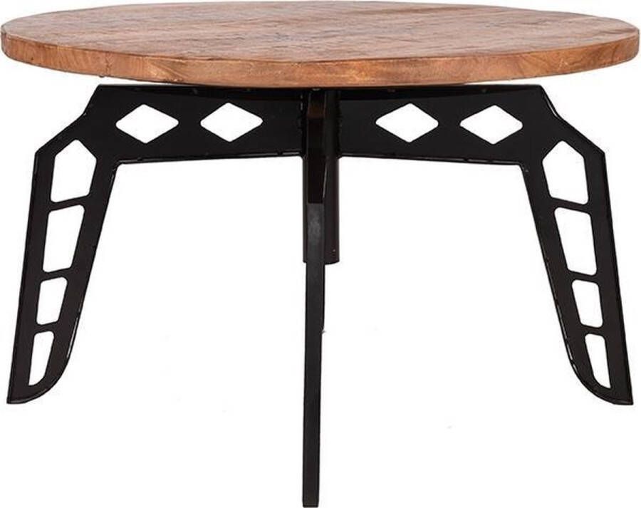 LABEL51 Pebble Salontafel Naturel Mangohout Rond 80 cm