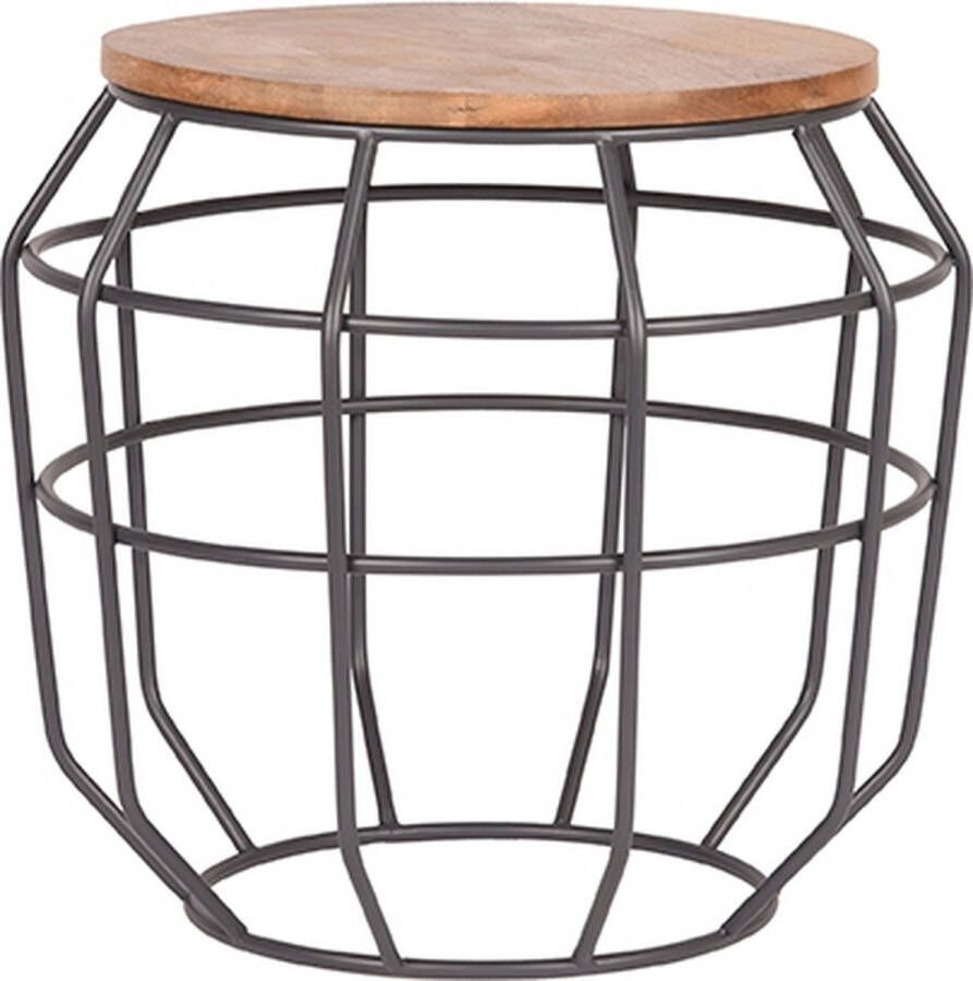 LABEL51 bijzettafel 'Pixel' 40 cm kleur Grijs