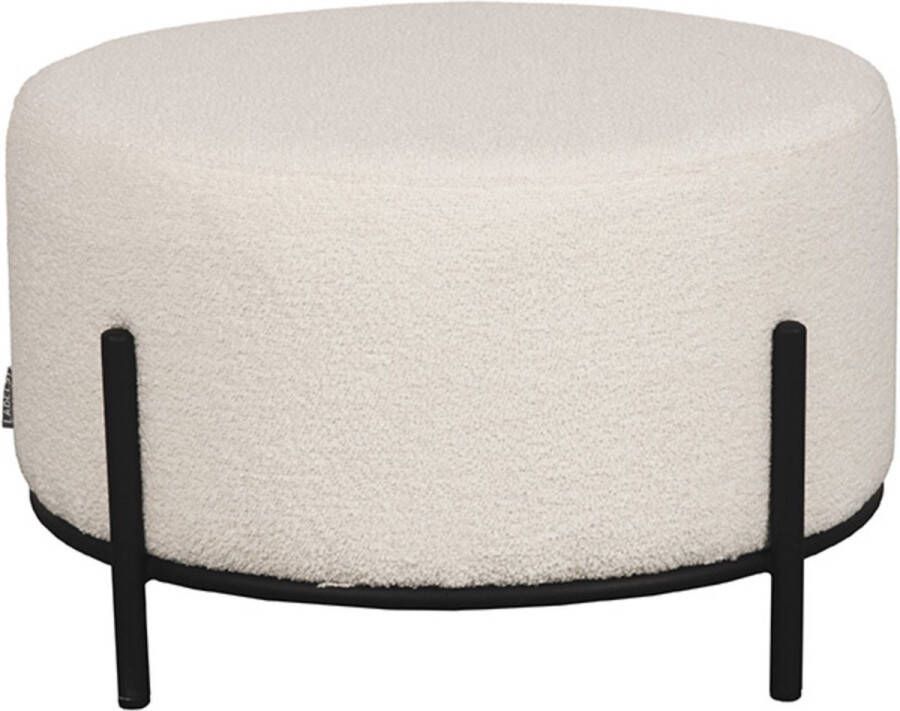 LABEL51 Troy Poef Wit Boucle XL