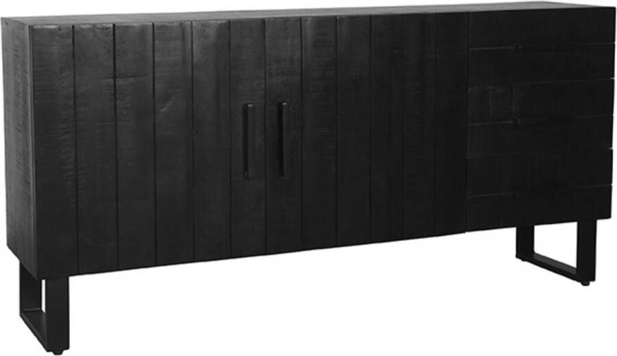 LABEL51 Dressoir 'Santos' 178cm Mangohout kleur Zwart