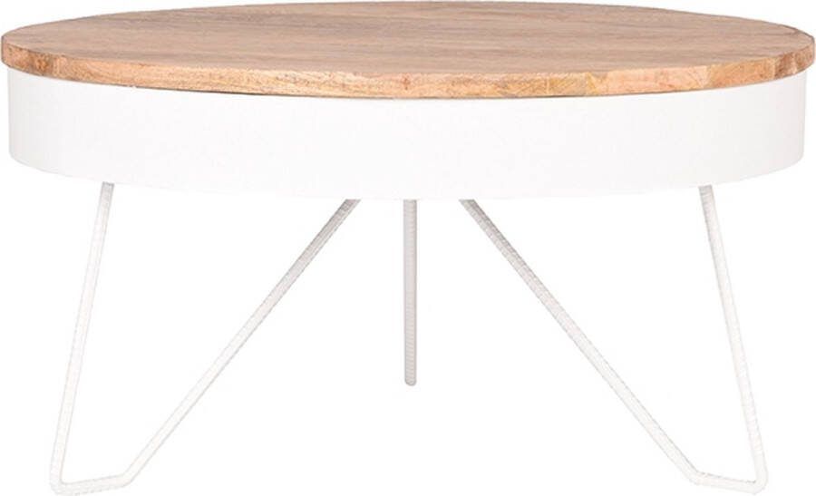 LABEL51 | Salontafel Saran Zwart Metaal Rond 80 cm | Woonkamertafels | Salontafel - Foto 3