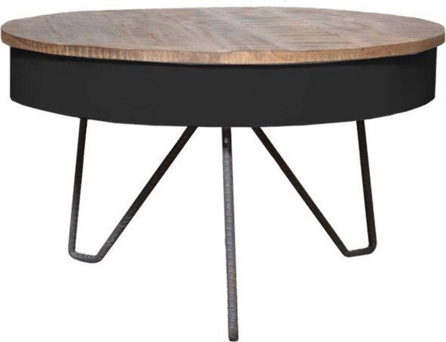 LABEL51 | Salontafel Saran Zwart Metaal Rond 80 cm | Woonkamertafels | Salontafel - Foto 2