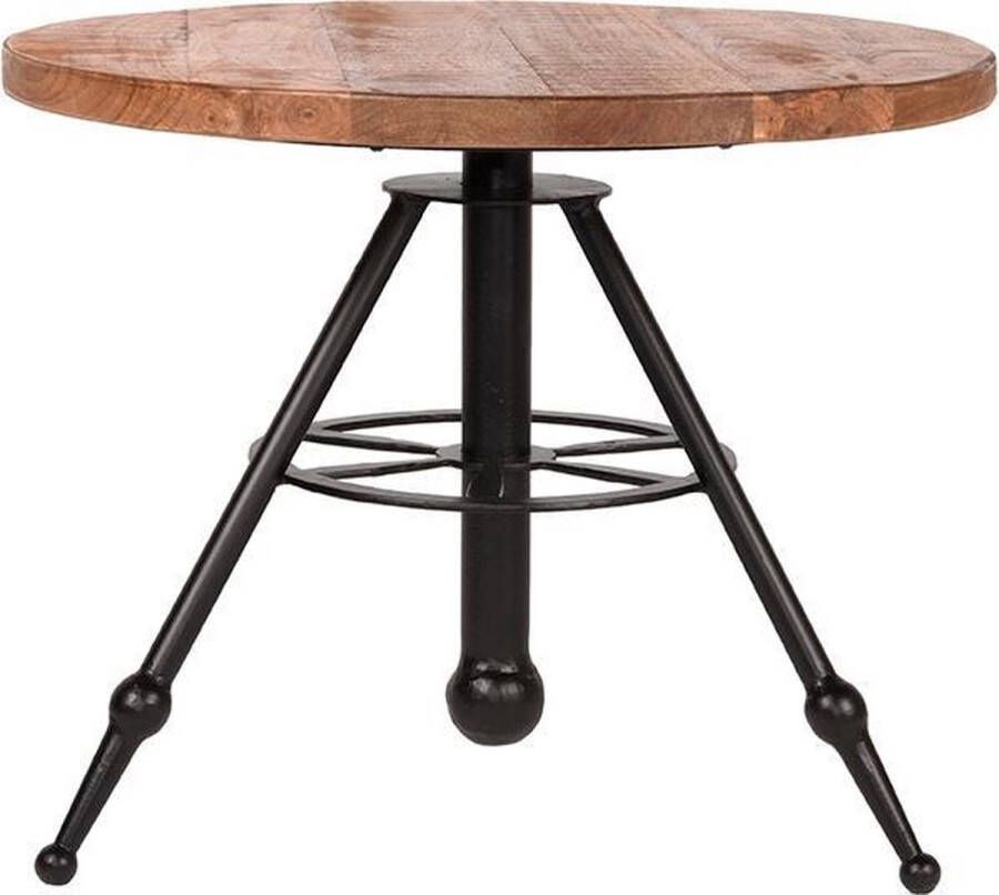 LABEL51 Solid Salontafel Naturel Mangohout Rond 60 cm