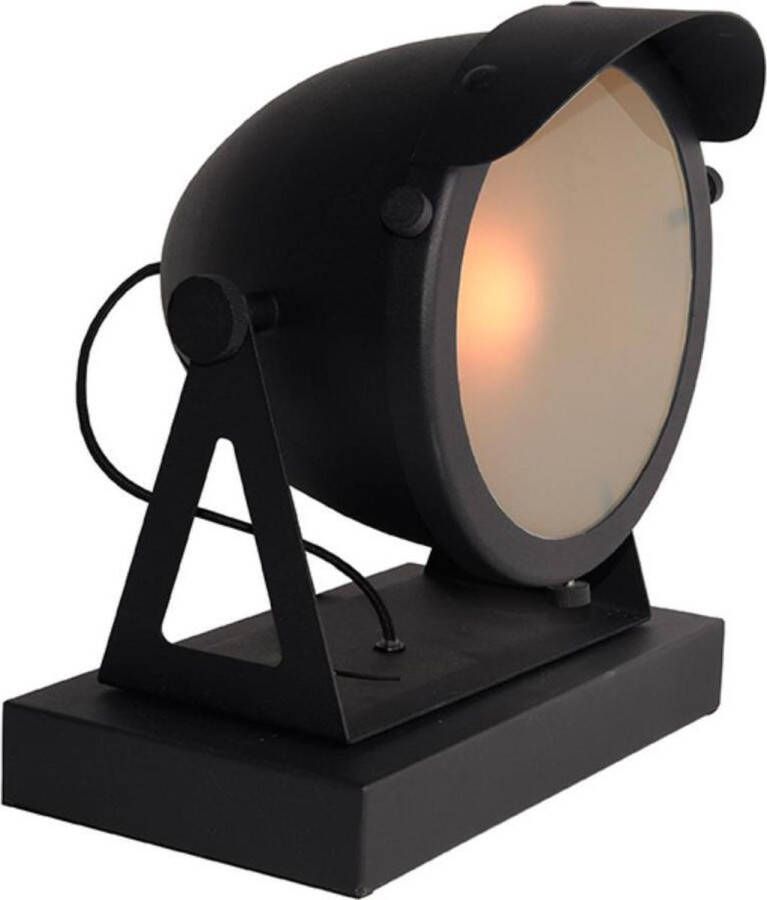 Club Manhattan LABEL51 Tafellamp Cap Zwart Metaal Glas