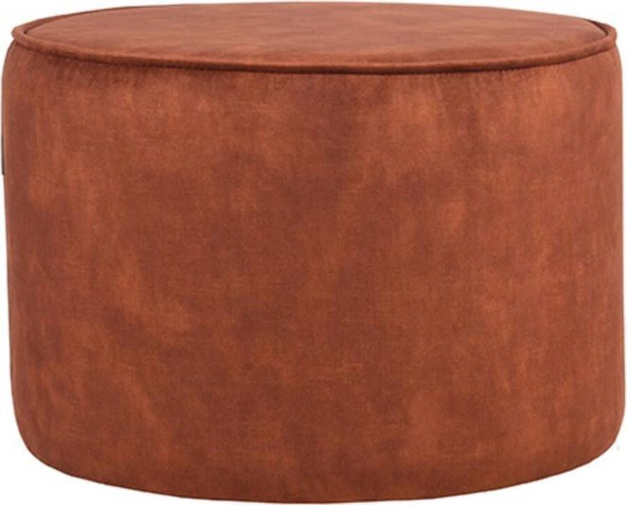 LABEL51 Poef Tibo Velvet Roest Rond