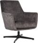 LABEL51 Draaibare Fauteuil 'Toby' Velvet kleur Antraciet - Thumbnail 1