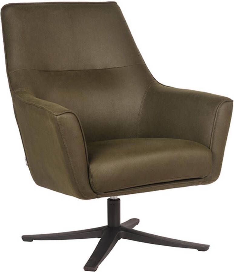 LABEL51 | Fauteuil Tod Army green Microfiber | Zitmeubels woonkamer | Draaifauteuil - Foto 2