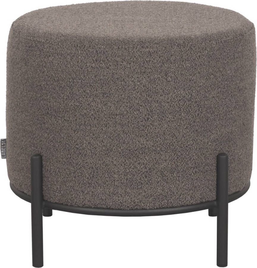 LABEL51 Hocker 'Troy' Bouclé 46cm kleur Bruin