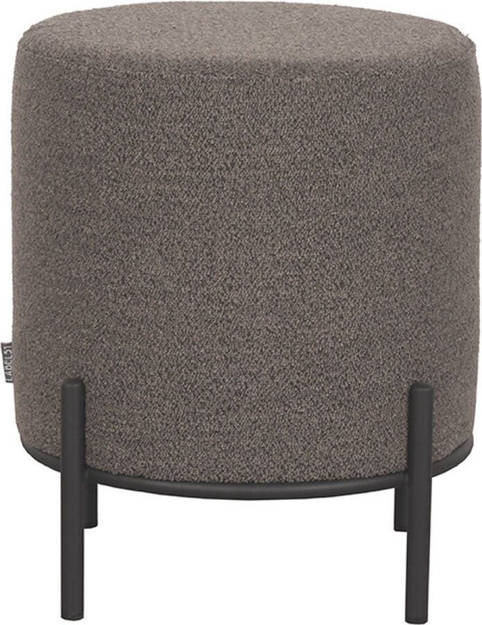 LABEL51 Hocker 'Troy' Bouclé 41cm kleur Bruin