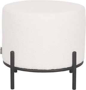 LABEL51 Hocker 'Troy' Bouclé 46cm kleur Ivory