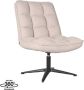 LABEL51 Fauteuil Vince Naturel Boucle Zwart Metaal - Thumbnail 1