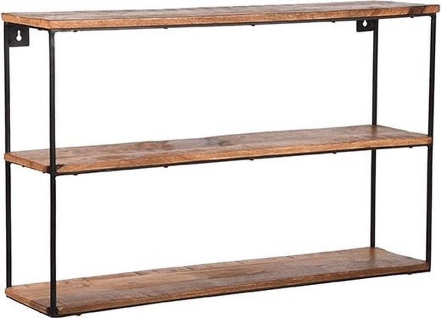 LABEL51 | Wanddecoratie Vintage Wandplank Rough Mangohout L | Woonaccessoires | Wandplank