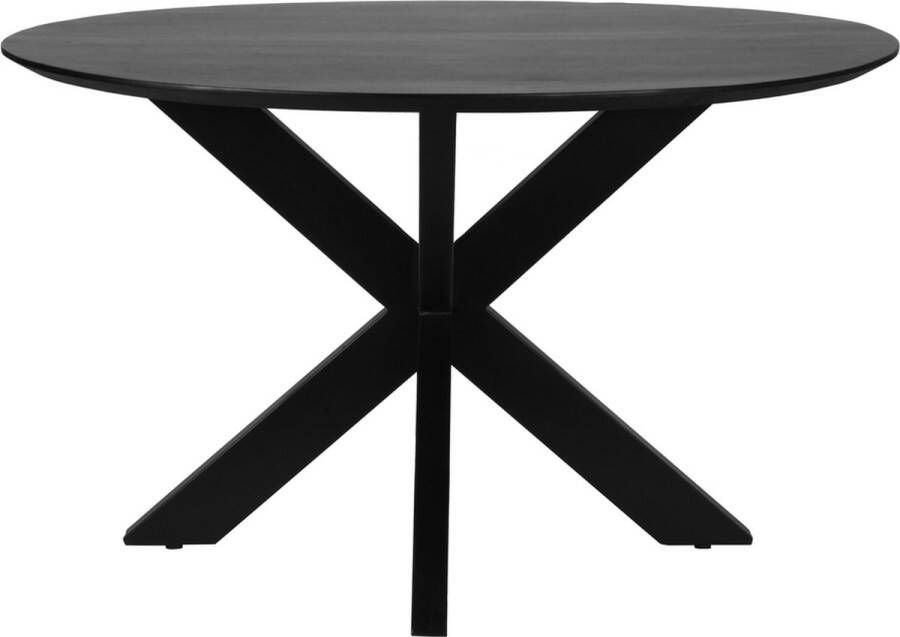 LABEL51 Ronde Eettafel 'Zico' 140cm Mangohout kleur Zwart