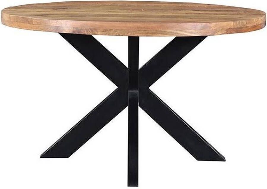 DOK 2 Rond Mangohout Eetkamertafel Bruin Mangohout Rond 140 cm