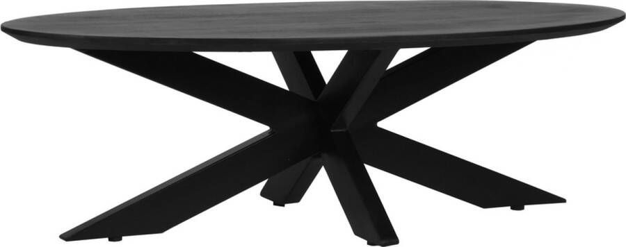 LABEL51 Salontafel 'Zion' 130 x 70cm Mangohout kleur Zwart