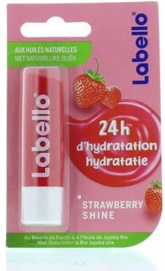 Labello Lippenbalsem Fruity shine strawberry blister (5.5ml)