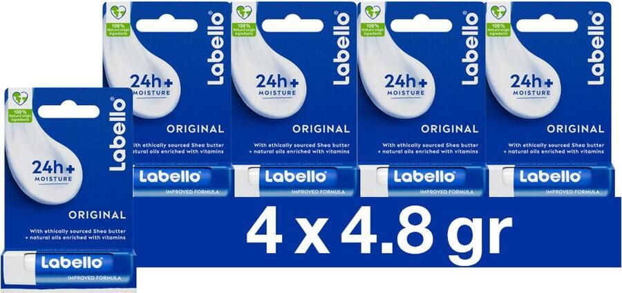 Labello 4x Lippenbalsem Blister Original