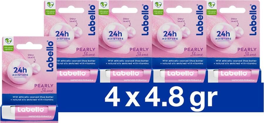 Labello 4x Lippenbalsem Blister Pearly Shine