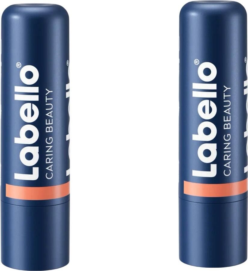 Labello Caring Beauty Nude 2in1 24H Verzorging SPF 15 Vitamine E Lippenbalsem Lippen Natuurlijke Olien 2 Stuks