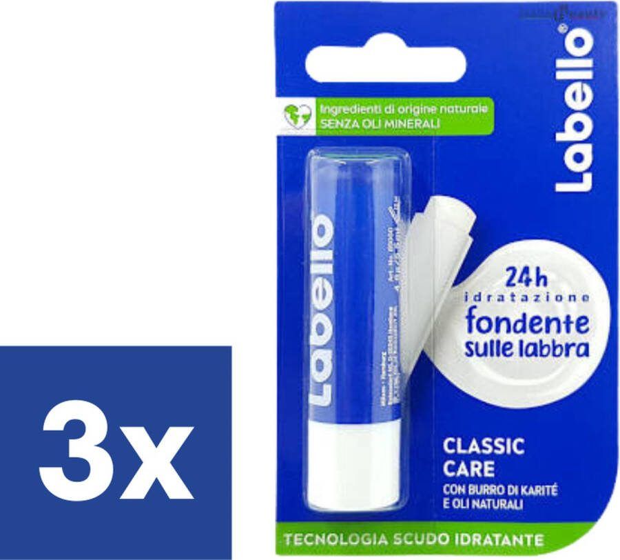 Labello Lippenbalsem Classic 3 stuks