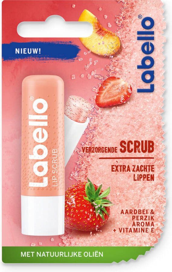 Labello Lipscrub Strawberry Peach 3 x 5.5 gr Voordeelverpakking