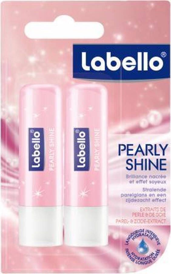 Labello Lippenbalsem Pearly Shine Duo Blister 2x 4 8 gr. 5.5 ml
